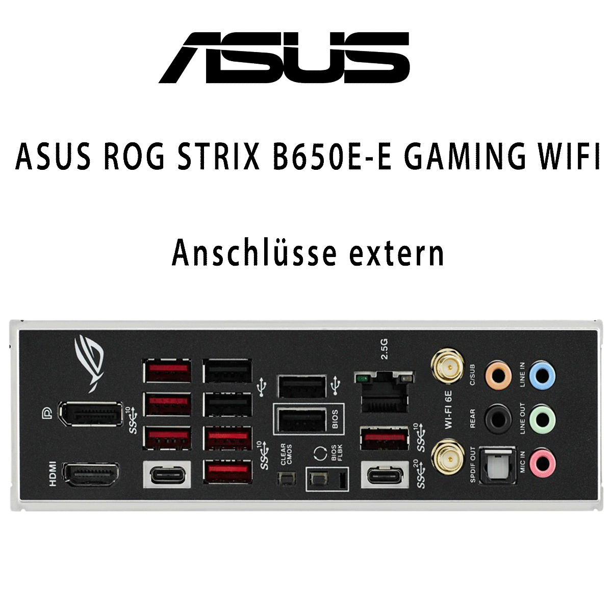 ASUS ROG STRIX B650E-E GAMING WIFI Sockel AM5 ATX Mainboard 