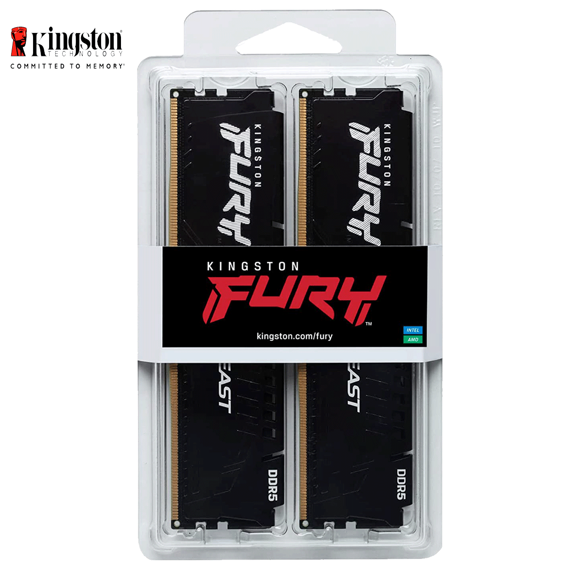 32GB Kingston FURY™ Beast DDR5 Speicher 5200MHz CL40 (2x 16GB) Dual Kit of 2